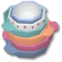 精巧な食器の山Cデコボックス