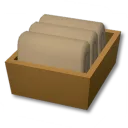素朴なタオル収納ケースデコボックス