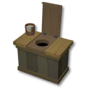 落ち着いた木製洋式便器Bデコボックス